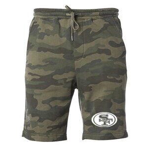 NEW San Francisco 49ers Fleece Sweat Shorts Pants FOREST WOODLAND CAMO